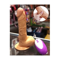 Titreşimli yumuşak doku  dildo penis